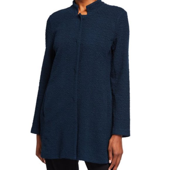 Eileen Fisher Jackets & Blazers - NWT EILEEN FISHER Jacquard Knit Button-front Stand